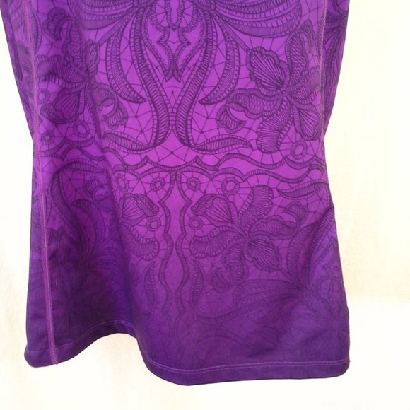 Athleta womens top L Workout tank Purple pink ombr - Picture 6 of 8